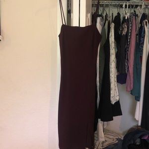 Burgundy cocktail dress